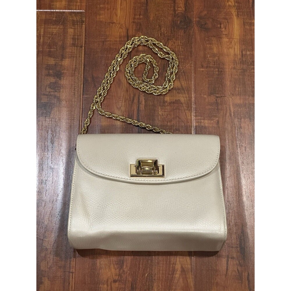 Vintage Larucchi Pearl Pebbled Leather Marlene Gaines Boutique Handbag - NOS!